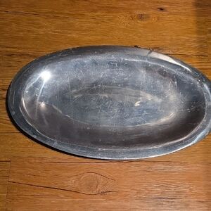 Nambe Silver Oval Serving Platter 22x12.5"